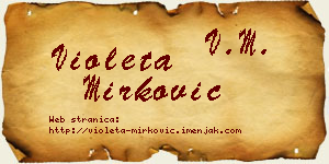 Violeta Mirković vizit kartica